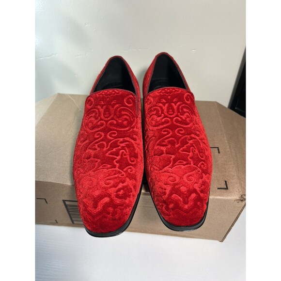 Stacy Adams Mens Red Velvet Party Tuxedo Shoes Size 8 main image 5